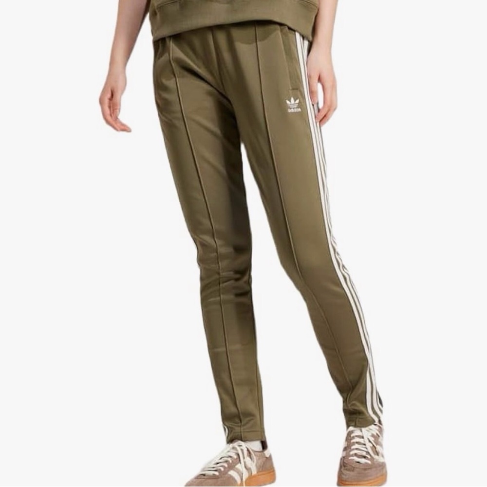 adidas green adicolor sst track pants XS Olive 30” inseam